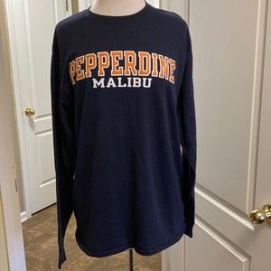 Champion Pepperdine Malibu Long Sleeve Navy Blue T-shirt